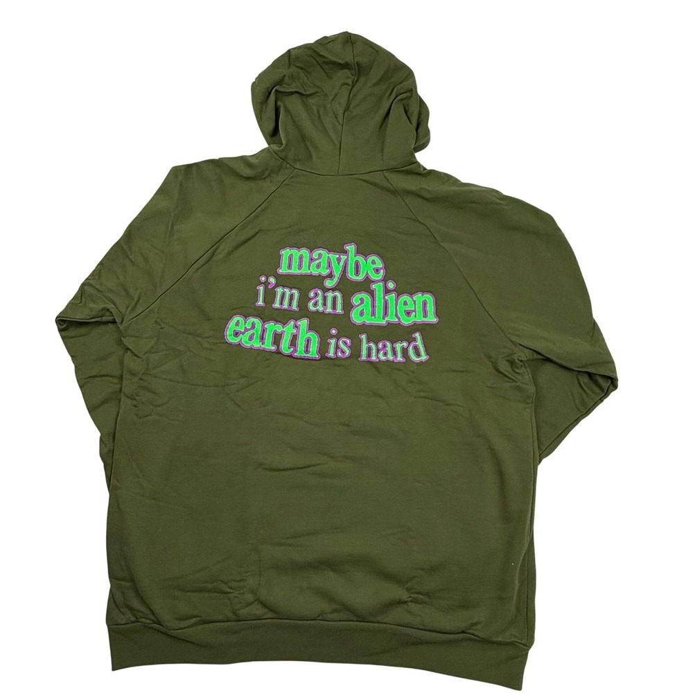 Camila Cabello Maybe I'm An Alien Earth Is Hard Olive Green Hoodie XL Tour Merch